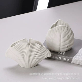 北欧ins花瓶陶瓷素胚摆件客厅家居橱柜装饰品民宿服装店跨境花器