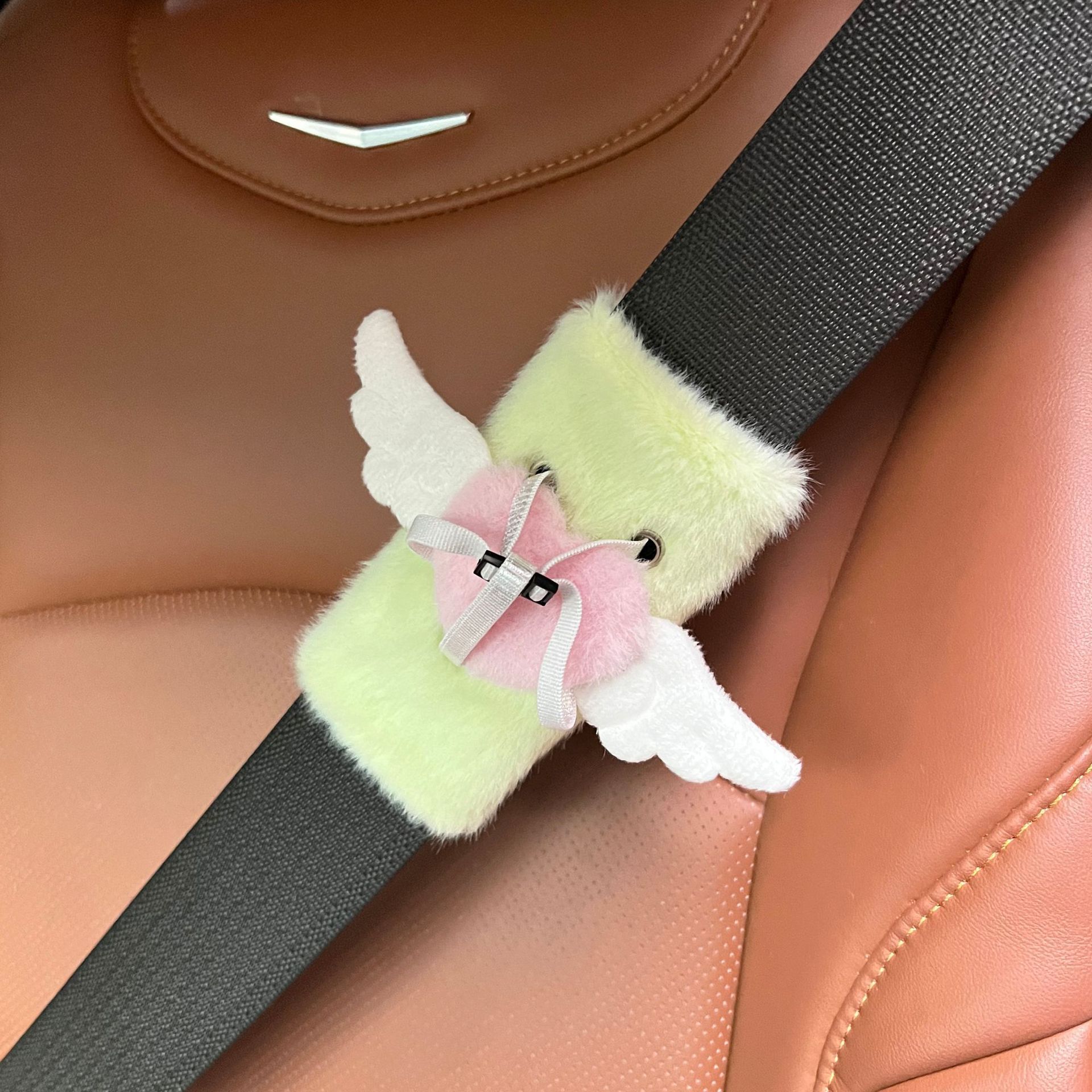 Seatbelt shoulder pad car seatbelt doll personalized creative protection cute 2026 new interior accessory