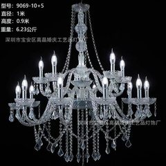 新型ウェディング道具ヨーロッパ式水晶アクリルシャンデリア結婚式場の場所に天井式亭装飾灯を配置する