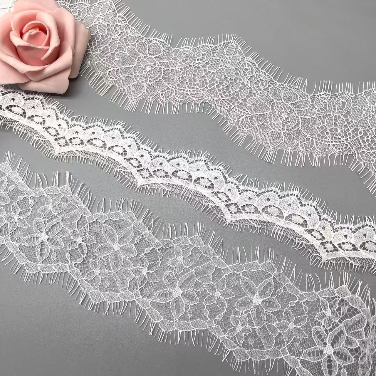 2026 new eyelash lace accessories non-elastic neckline underwear…