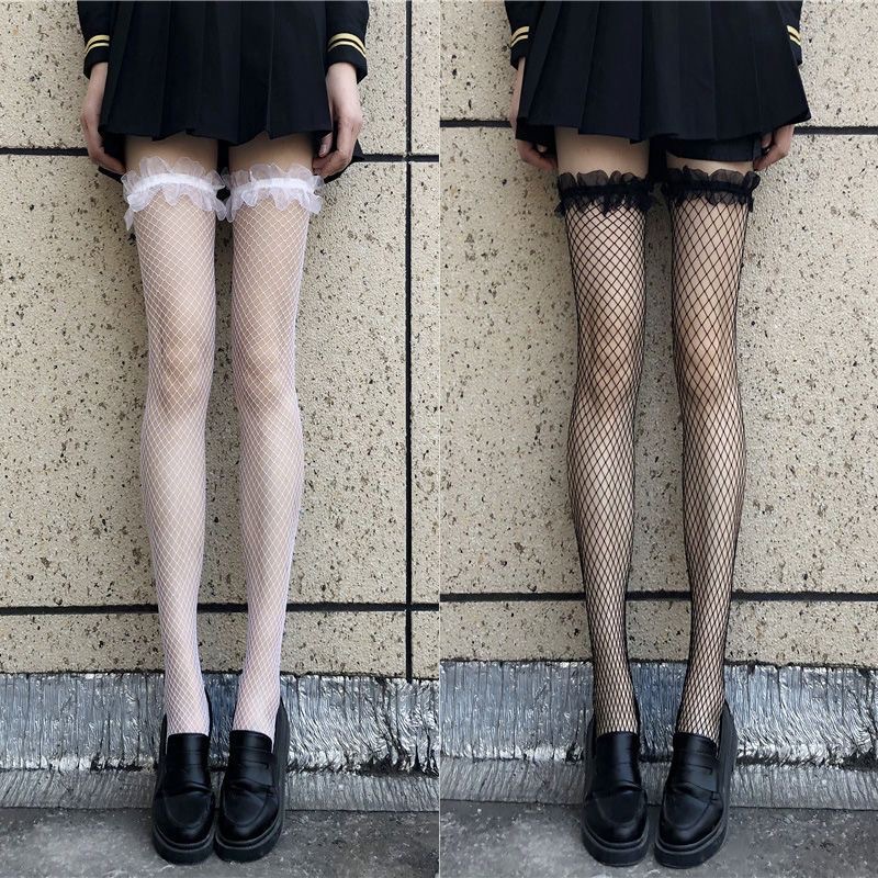 Solid Color Sexy Stockings Sexy Fishnet Stockings Bow Black Stockings Women Summer Thin Stockings Lace Over The Knee Socks display picture 10
