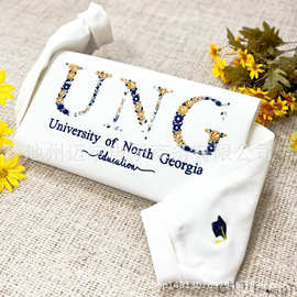 个性化定 制连帽卫衣 字母刺绣印花 照片绣图片绣 一件起订包打板