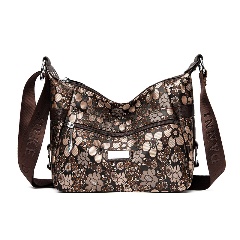 Bolsa de mujer 2023 nueva bolsa de mensajero de hombro de tela Oxford impermeable bolsa de Madre de mujer de mediana edad de gran capacidad multicompartimento