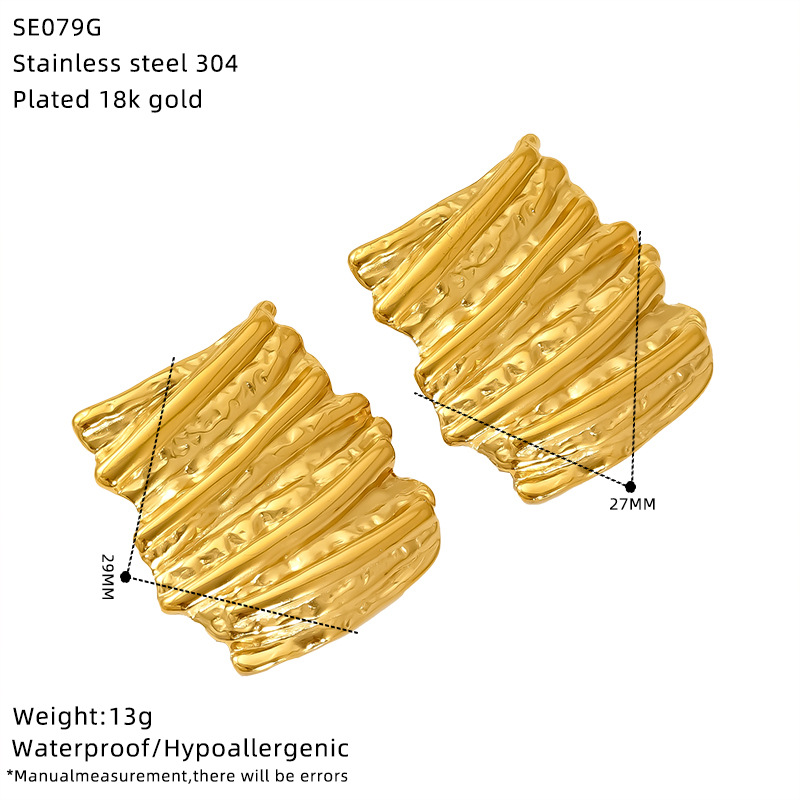 Titanium Steel Material 1 Pair Basic Vintage Style Geometric Flower Plating Titanium Steel Ear Studs