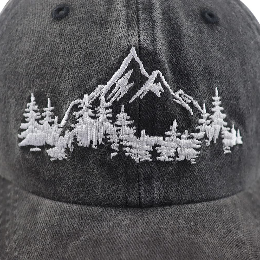 Baseball Cap Hats Type Men's Retro Mountain Solid Color Curved Eaves Baseball Cap