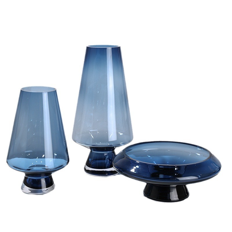 Florero de color de alta gama de lujo ligero, plato de fruta, combinación de color incorrecto, habitación modelo, decoración de mesa, decoración de flores, joyería de sala de exposición de invitados