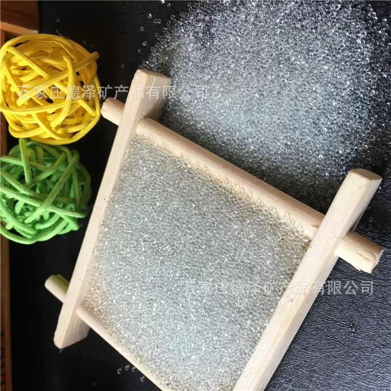 透明 玻璃微珠涂料研磨喷砂道路标线反光除锈美缝剂玻璃微珠厂家