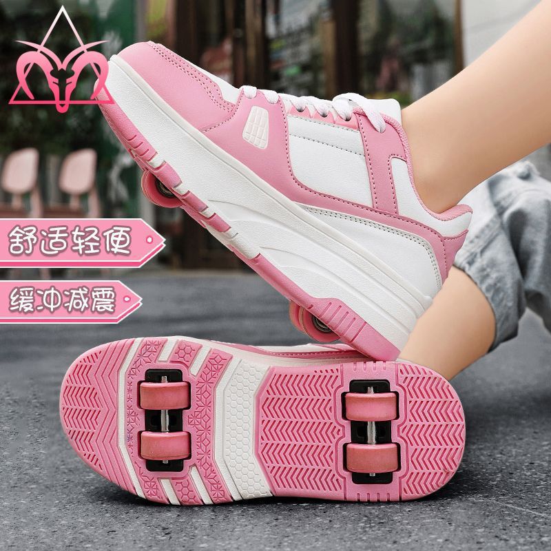 Heelys Shoes for Kidsren, White Shoes for Adults, Shoes with Wheels, Removable Skates for Girls, Big Boys, Roller Shoes