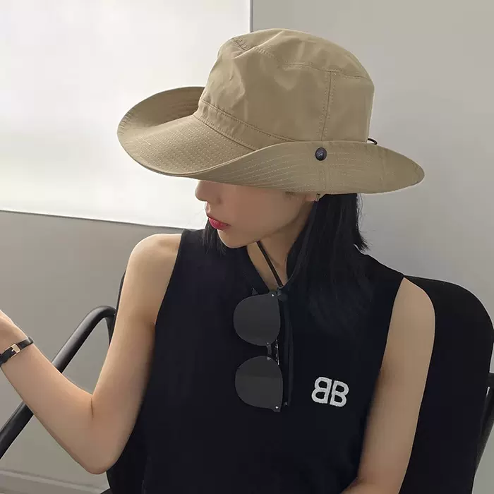 日系风儿童渔夫帽子潮男女出游大檐遮阳帽户外帽批发防晒透气成人