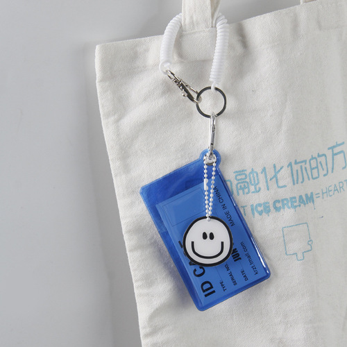 Ins Internet celebrity transparent PVC candy color card holder student card package bus card niche design document package card slot meal card