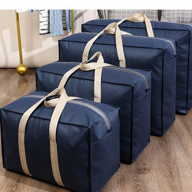 Bolsa de mudanza no tejida Bolsa de almacenamiento de colcha doméstica de gran capacidad Bolsa de acabado engrosada de color puro Bolsa de lona de temporada de graduación