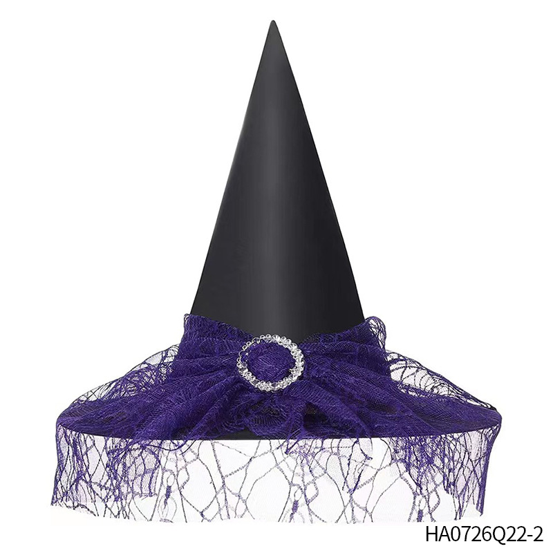 Fiesta de vacaciones Suministros de fiesta Sombrero de bruja de Halloween Sombrero de bruja Sombrero de bruja Accesorios de disfraces de maquillaje