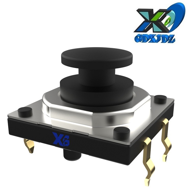 按键开关蘑菇头12*12*7.3 四脚按钮开关12*12  直插轻触开关4脚