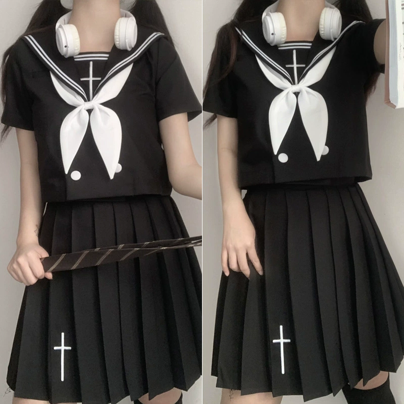 Cross Rose JK Униформа Студенческий костюм Матросский костюм Сладкий костюм в стиле колледжа Студенческий Школьный костюм Сценический костюм