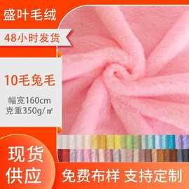 现货10mm兔毛毛绒玩具公仔抱枕座垫宠物服装毛绒拖鞋面料