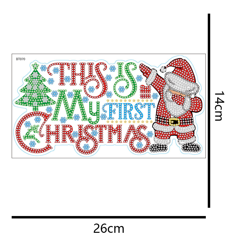 Kerst Kerstman Sneeuwpop Diamant Schilderij Willekeurige Stickers DIY Stickers Kinderen Handgemaakte Stickers 5d Kristal Vormige Diamant_voghion.com