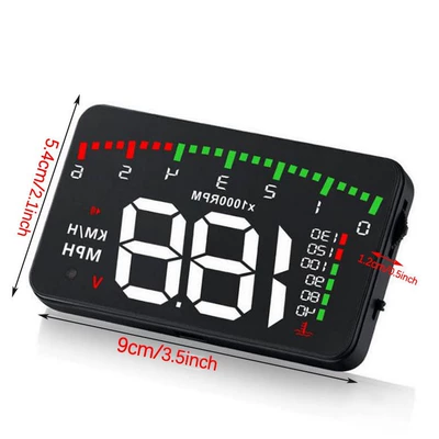 Vehicle HUD Speed, Rpm, Water Temperature, and