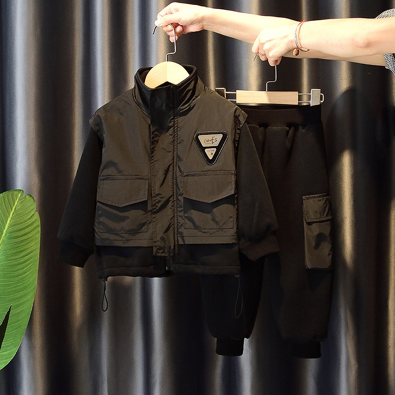 Ragazzi Primavera Moda 2024 Capodanno Sport Tempo libero Due pezzi Set, Autunno e Inverno Moda Bambini Abbigliamento_voghion.com