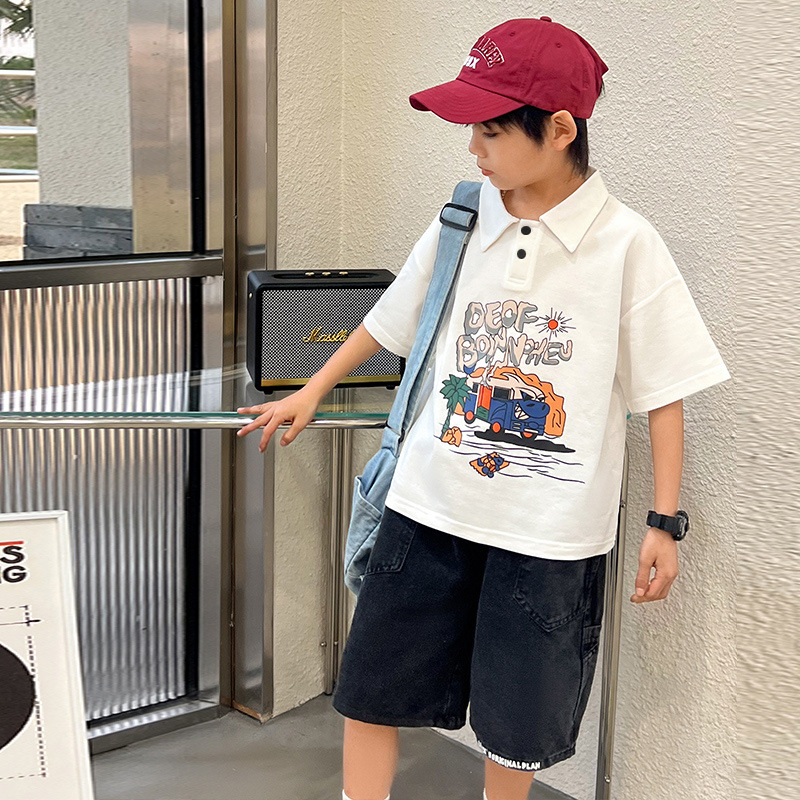 童装POLO衫怪兽房车