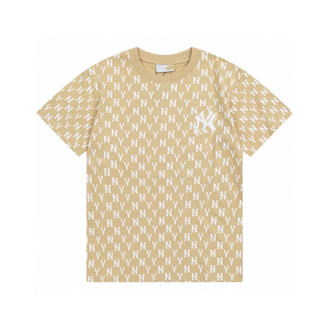 Fábrica al por mayor nueva moda Coreana de alta calidad impresa algodón manga corta hombres y mujeres mismo estilo pareja camiseta suelta soporte código de escaneo