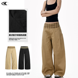 卡其竖条纹加绒裤Khaki Drawstring Fleece Trouser
