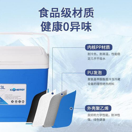 13L outdoor insulated box travel portable insulated bag picnic car camping picnic barbecue food refrigerated container
