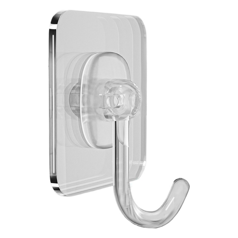 Gancho Adhesivo de pared adhesivo fuerte Pared de soporte de carga transparente gancho sin costura gancho libre gancho pegajoso engrosado