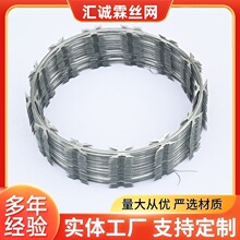 厂家供应刀片刺绳防锈不锈钢滚筒刺丝热镀锌防爬刺绳防盗铁丝刺网