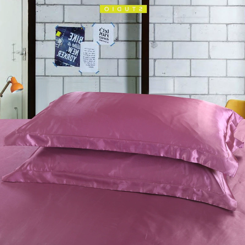 Double-sided Silk Pillowcase, Reversible Satin Finish, 48×74 cm (Multiple Colors)