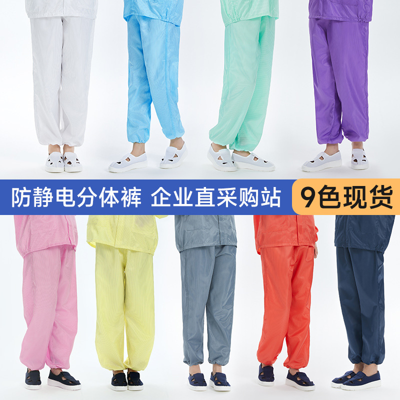 防静电工作服裤子防尘电子车间食品制药工业无尘分体防护裤男女款