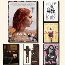经典电影《Lady Bird》复古海报厂家批发油画布跨境电商速卖通
