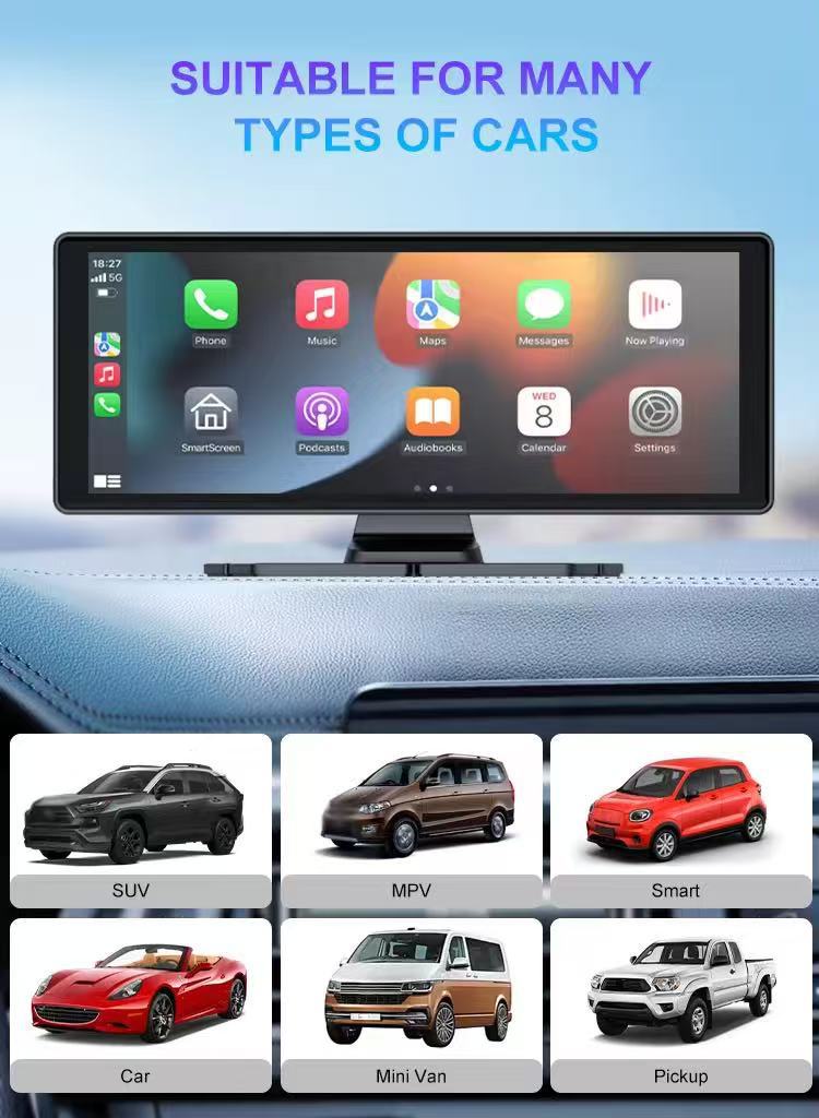 Cross-Border Carplay Driving Recorder Hd 4K Front and Rear Dual Recording Wifi Navigator Center Console Reversing Image
