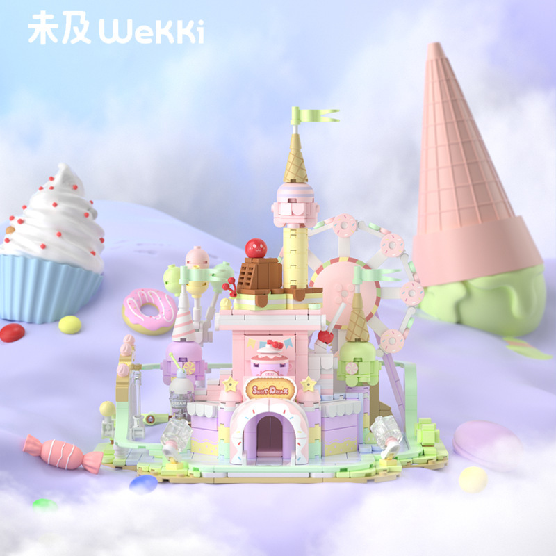 Weiji ビルディングブロックデザートパラダイスオルゴール 516802 ファンタジーライト城教育組み立ておもちゃ女の子ギフト|undefined