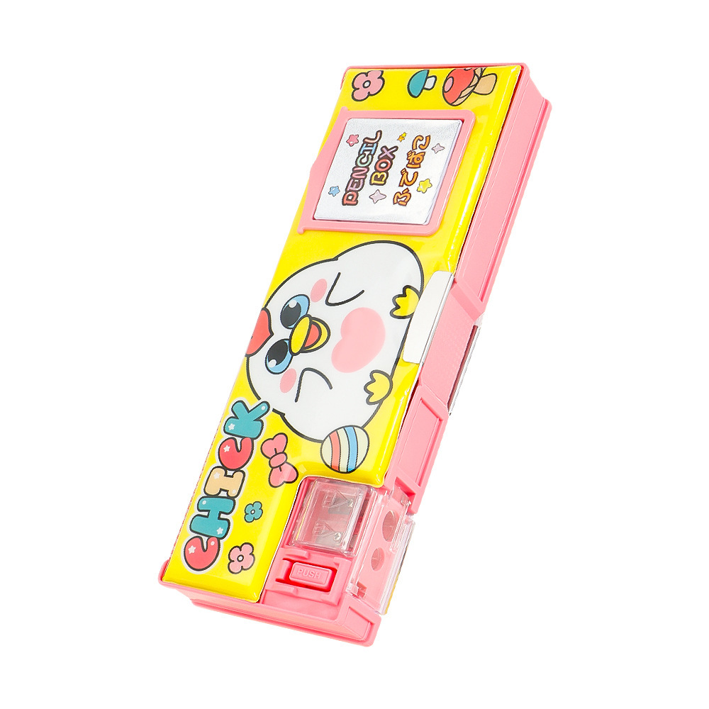 Caja de papelería multifuncional con calculadora, caja de lápices magnéticos de doble cara para el aprendizaje de los niños, sacapuntas incorporado, caja de doble cara en stock