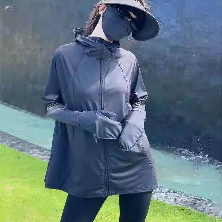 Fingertip Sun Protection Clothing Women's Gloves 2025 Summer New Anti-UV Ice Silk Sun Protection Clothing Loose Mid-length