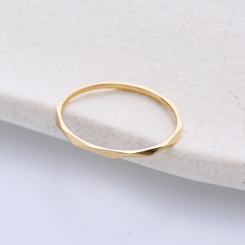 Simple Style Solid Color Stainless Steel Rings Plating Stainless Steel Rings display picture 3