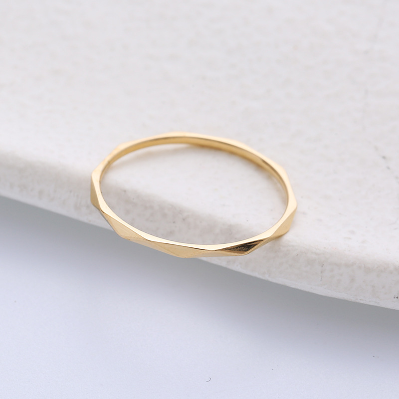 Wholesale Jewelry Simple Style Solid Color 304 Stainless Steel No Inlaid 18K Gold Plated Rose Gold Plated Plating Stainless Steel Rings display picture 3