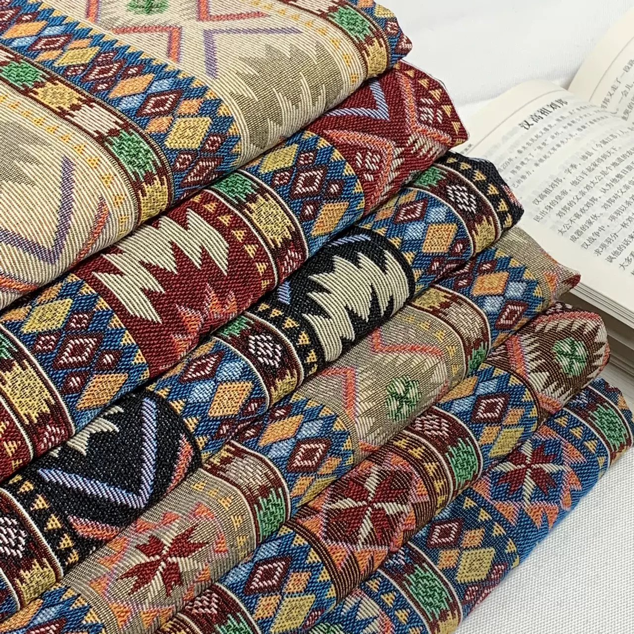 民族风提花面料 鞋财帽子外套适用布料