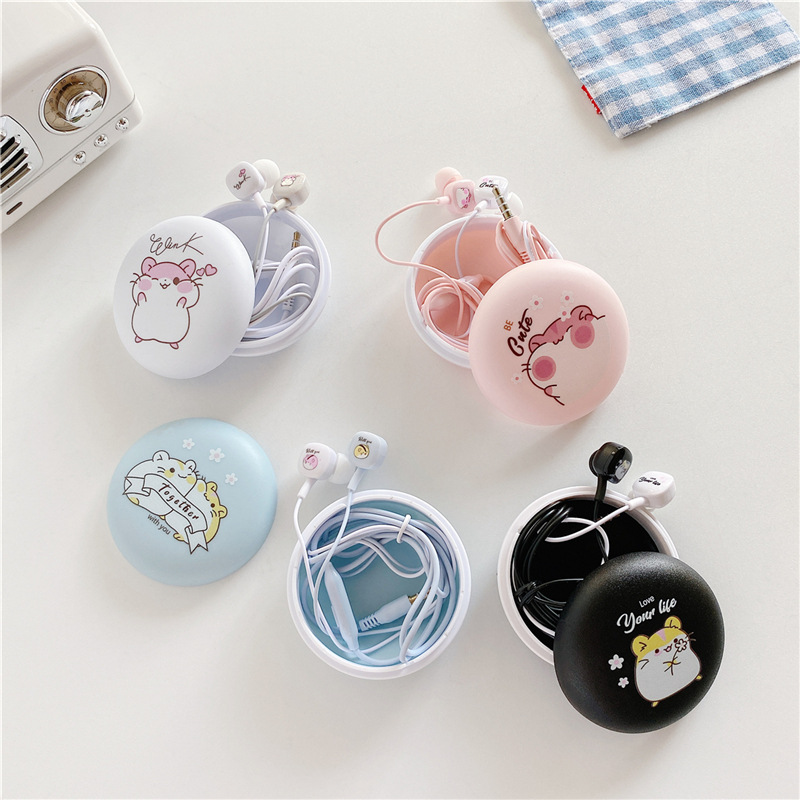 New cartoon storage box and subwoofer headpho cable suitable for OPPO Huawei vivo Redmi phos with universal_voghion.com