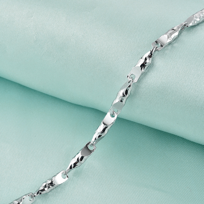 Nuevo collar de moda minimalista transfronterizo japonés y coreano s925 plata pulida 3.5 collar de semillas de melón D