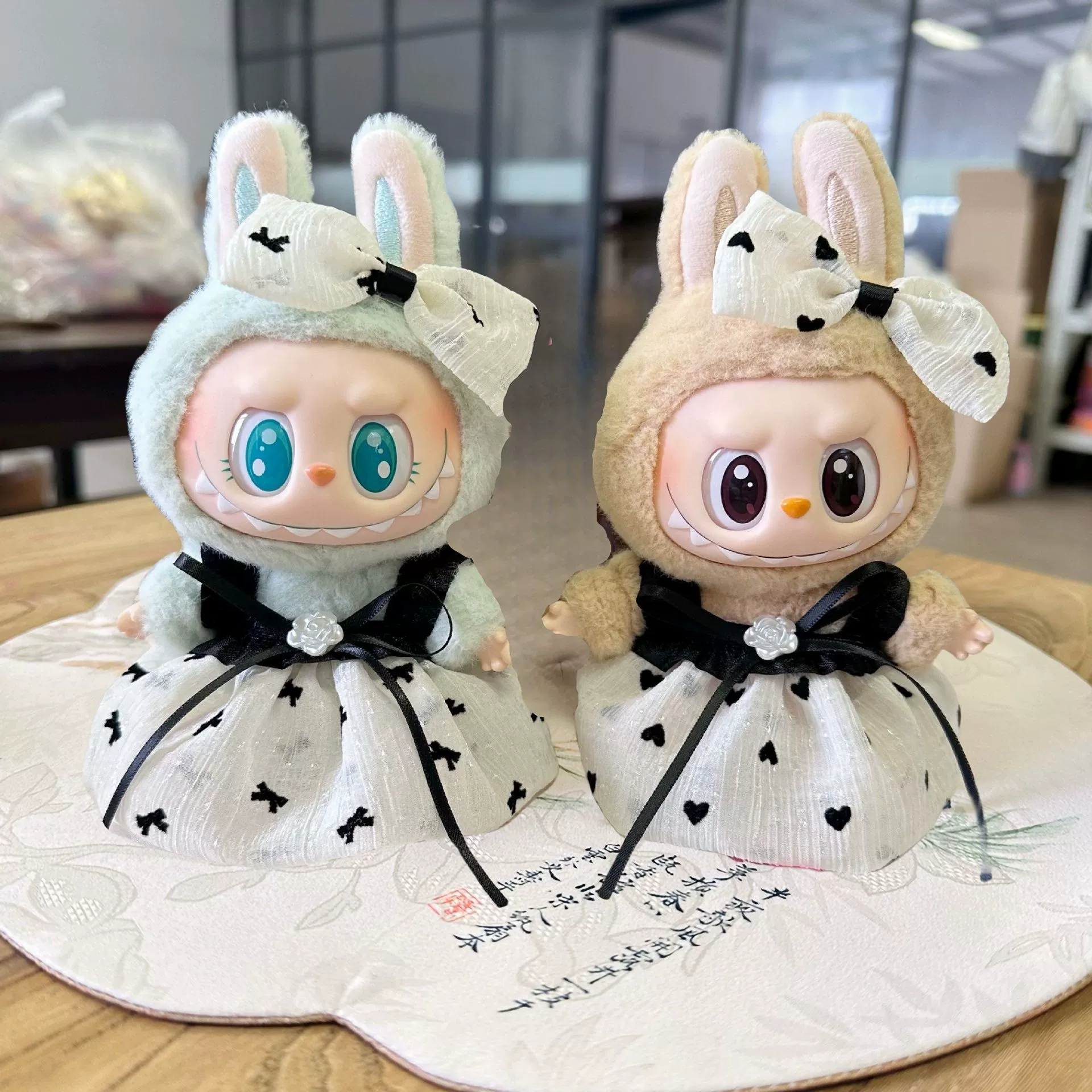 Одежда Labubu, самокритическая одежда для куклы-медведя, одежда Labubu, одежда для куклы 10 см, хлопковая кукла, костюм McDonald's, юбка