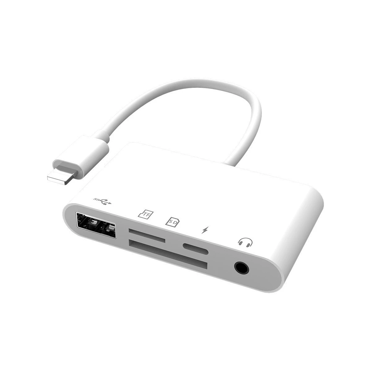 Совместимо с Apple мобильным телефоном считыватель карт пяти в одном многофункциональный OTG зарядка SD/TF/Тинг Сонг USB Apple адаптер