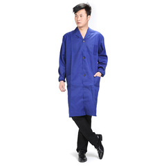 Factory Wholesale Printed Embroidered Workwear Advertising Protective Clothing Blue Blue Large Gown Plus Size Thick Heavy Duty Lifting Long Gown