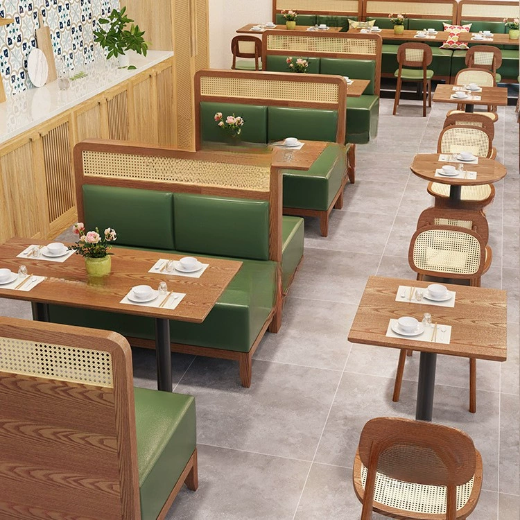 Виноградная лоза из цельного дерева диван Юго-Восточной Азии тема чая Western Restaurant Ресторан Ресторан Ресторан Еда и Стейт Кафе Комбинация столов и стульев