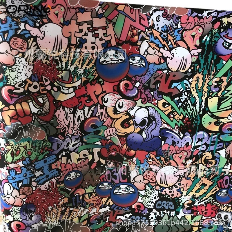 30cm car graffiti film personalized cartoon self-made film motorcycle helmet notebook luggage color change film