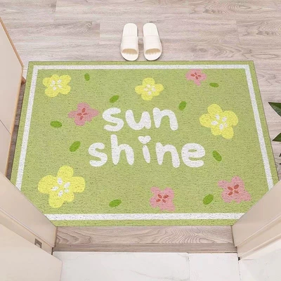 Ayaqaltılar (Kovriklər) | Entrance door silk loop mat - 4060cmsilk-loop-wear-resistant-and-dirt-resistant-strong-summer-vibes-square