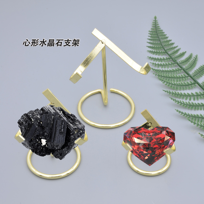 Crystal Raw Stone Ore Jade Mineral Specimen Stand Base Crystal Cluster Fossil Amethyst Heart Display Stand Metal Crystal Raw Stone Ore Jade Mineral Specimen Stand Base Crystal Cluster Fossil Amethyst Heart Display Stand Metal