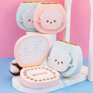 Deciduous Teeth Commemorative Box Wooden Boys and Girls Deciduous Teeth Box Children's Teeth Collection Storage Box Baby's Teeth Falling Storage Box