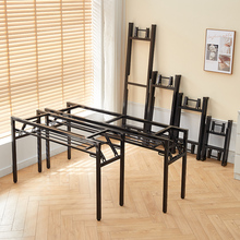 折叠桌架子长桌双层桌架铁架桌子腿单层桌腿简易餐桌加厚支架世兰