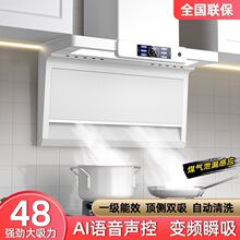 巧手好太太顶侧双吸欧式抽油烟机体感语音智能排烟独立定时灶台